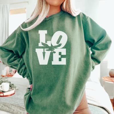Love-themed Crewneck Sweatshirt,Philadelphia Eagles Tee, jalen hurts shirsey, philadelphia eagles merch, eagles sweatshirt, philadelphia eagles sweatshirt, eagles hooded sweatshirt, eagles shirt