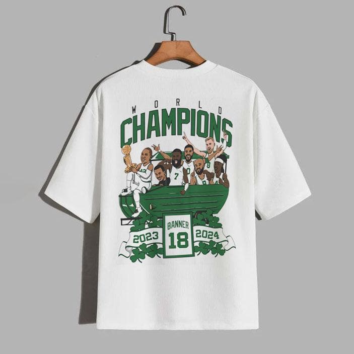 Camiseta, Sudadera con Capucha y Sudadera de Campeones Celtics 2024 - Regalo Cartoon Banner 18 – image 1, Boston Celtics Tee, Boston Celtics Merch, Boston Celtics Shirt, Boston Celtics Sweatshirt, Boston Celtics Hoodie, Boston Celtics Clothes