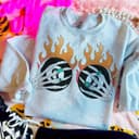 8 Balls Of Fire Vintage Western Crewneck Sweatshirt for Women 1 small thumbnail