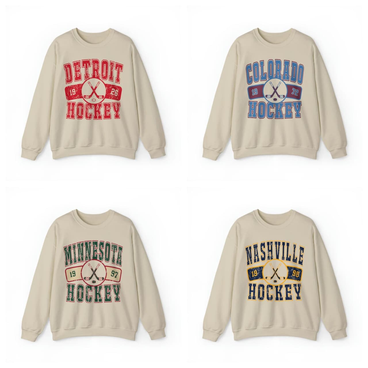 Sudadera Vintage de Todos los Equipos de Hockey Estilo 90s, Jersey Retro, Regalo para Fans – image 1, NHL Tee, Anaheim Ducks Tee, Boston Bruins Tee, Buffalo Sabres Tee, Calgary Flames Tee, Carolina Hurricanes Tee, Chicago Blackhawks Tee