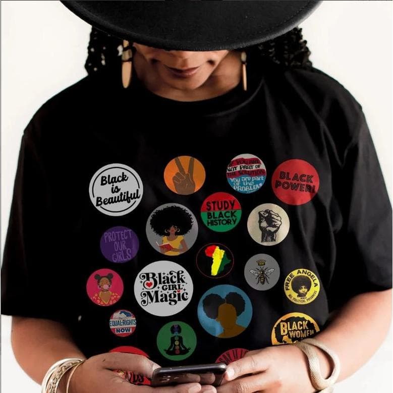 African American Woman Shirt: Minds Matter, Power Fist, Afro Puffs – image 1, African American Woman Tee, African American Woman Merch, African American Woman Shirt, African American Woman Sweatshirt, African American Woman Hoodie, African American Woman Clothes