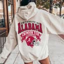 Alabama Crimson Tide Vintage Football NCAA Hoodie - Unisex & Women 1 small thumbnail