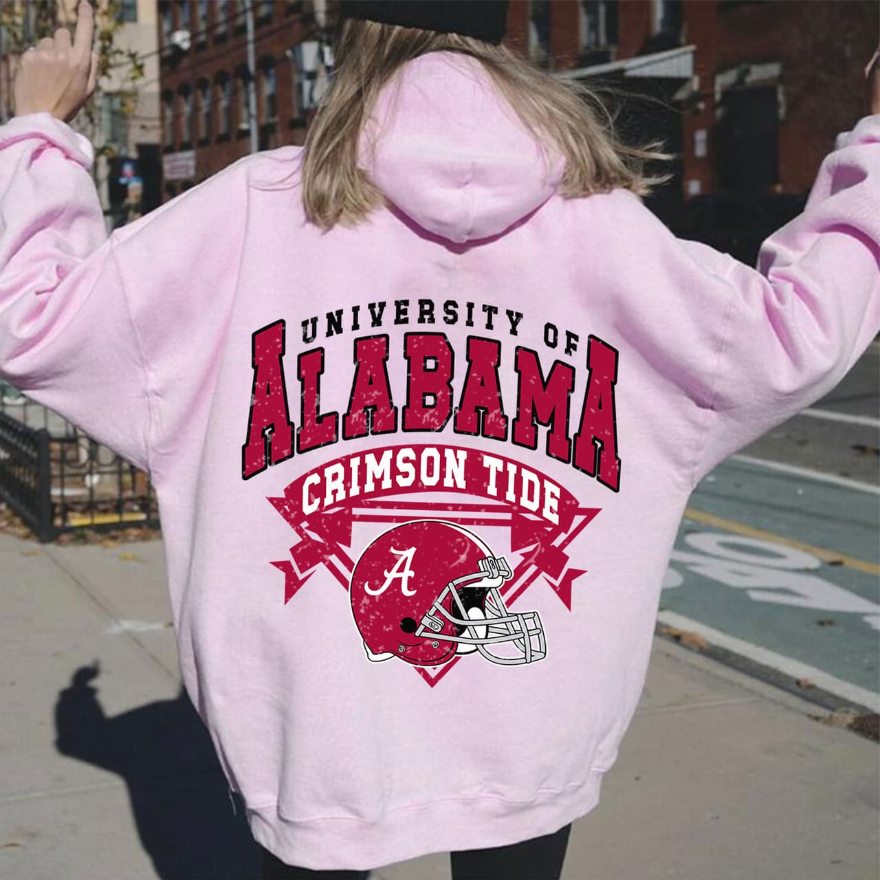 Alabama Crimson Tide Vintage Football NCAA Hoodie - Unisex & Women – image 4, Alabama Crimson Tide Tee, alabama football clothing, alabama crimson tide shirt, alabama shirts, alabama football shirts, alabama football sweatshirt, alabama tee shirts
