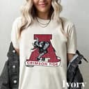 Alabama Crimson Tide White Logo Sweatshirt T-Shirt Hoodie Gift 3 small thumbnail