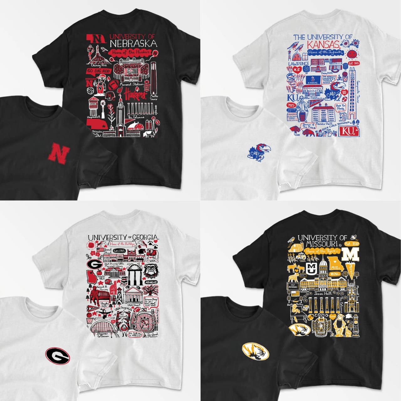 All Team College Football Apparel: Vintage T-Shirts & Crewnecks – image 1, Vintage College Tee, NCAA T-Shirt, Alabama Crimson Tide tshirt, Ohio State Buckeyes tshirt, Texas Longhorns tshirt, Georgia Bulldogs tshirt, Michigan Wolverines tshirt