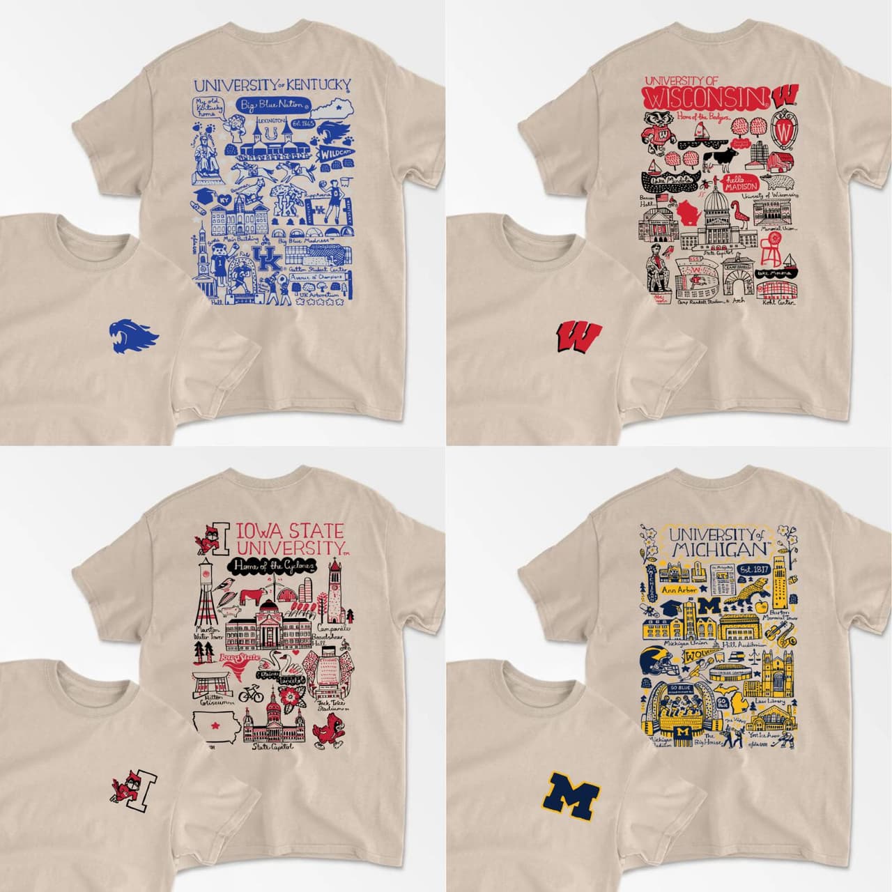 All Team College Football Apparel: Vintage T-Shirts & Crewnecks – image 2, Vintage College Tee, NCAA T-Shirt, Alabama Crimson Tide tshirt, Ohio State Buckeyes tshirt, Texas Longhorns tshirt, Georgia Bulldogs tshirt, Michigan Wolverines tshirt