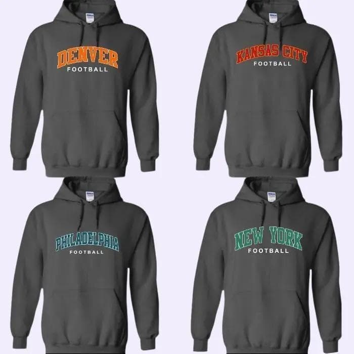 Hoodie de Todos los Equipos de Fútbol con Logo y Diseño Gráfico, Dallas, Chicago, San Francisco, New England... – image 4, NFL Tee, San Francisco 49ers Tee, Dallas Cowboys Tee, Detroit Lions Tee, Kansas City Chiefs Tee, Tampa Bay Buccaneers Tee, Arizona Cardinals Tee