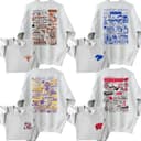 Todos los Equipos Fútbol Americano Sketched Gráfica Fútbol Americano Sudadera, Thowback Vintage Todos los Equiposs For Fans Hoodie, Unisex Vintage Universitaria Fútbol Americano Cuello Redondos T-shirt, Comfort Color 1 small thumbnail