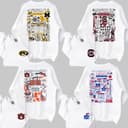 Todos los Equipos Fútbol Americano Sketched Gráfica Fútbol Americano Sudadera, Thowback Vintage Todos los Equiposs For Fans Hoodie, Unisex Vintage Universitaria Fútbol Americano Cuello Redondos T-shirt, Comfort Color 4 small thumbnail