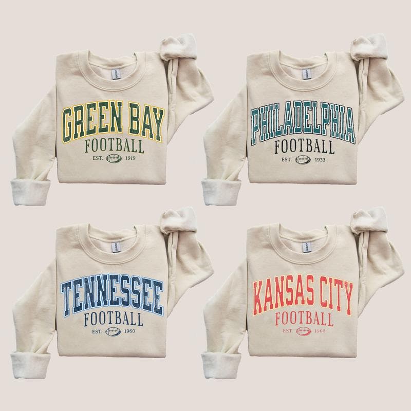 All Team Football Sweatshirt Vintage Football Hometown Football Sweatshirt Vintage Graphic Tees Football Fan Gift – image 1, NFL Tee, San Francisco 49ers Tee, Dallas Cowboys Tee, Detroit Lions Tee, Kansas City Chiefs Tee, Tampa Bay Buccaneers Tee, Arizona Cardinals Tee