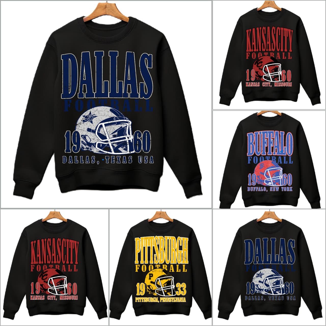 Todos los equipos Fútbol americano Sudadera , Vintage Fútbol americano Sudadera, Sudadera, Sudadera – image 1, NFL Tee, San Francisco 49ers Tee, Dallas Cowboys Tee, Detroit Lions Tee, Kansas City Chiefs Tee, Tampa Bay Buccaneers Tee, Arizona Cardinals Tee