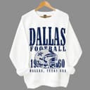 All Team Football Sweatshirt , Vintage White Football Sweatshirt, Sweatshirt 3 small thumbnail