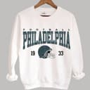 Sudadera blanca todos los equipos de fútbol, con logo grande vintage, sudadera de ciudad natal 4 small thumbnail