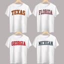 Todos los Equipos NCAA Varsity Universitaria T-Camiseta, Vintage Gráfica Hoodie, Vintage Universitaria Sudadera, Comfort Color 1 small thumbnail