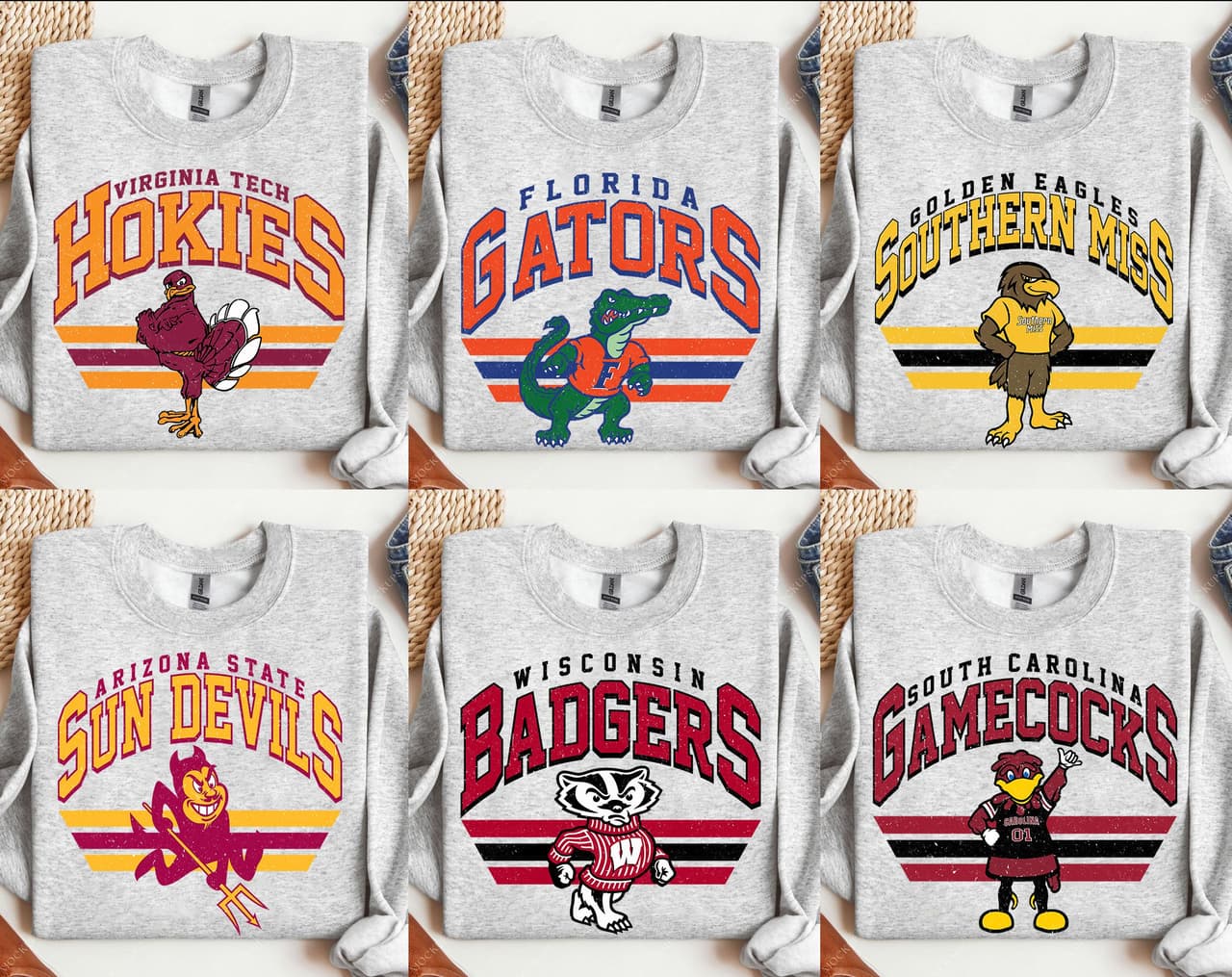 Todos los Equipos Vintage Universitaria NCAA Mascota Sudadera, Vintage Hoodie, Todos los Equiposs NCAA Clásico T-Camiseta, Comfort Color – image 3, Vintage College Tee, NCAA T-Shirt, Alabama Crimson Tide tshirt, Ohio State Buckeyes tshirt, Texas Longhorns tshirt, Georgia Bulldogs tshirt, Michigan Wolverines tshirt