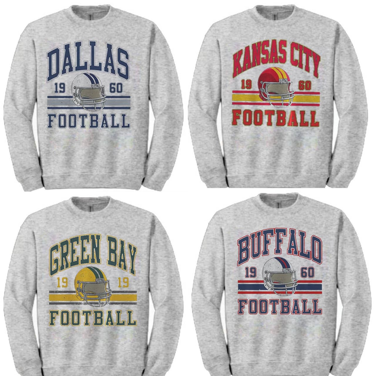 All Teams Football Sweatshirt, Vintage Football T-Shirt, Classic Fit Unisex Men Women Hoodie Long Sleeve – image 1, NFL Tee, San Francisco 49ers Tee, Dallas Cowboys Tee, Detroit Lions Tee, Kansas City Chiefs Tee, Tampa Bay Buccaneers Tee, Arizona Cardinals Tee