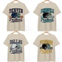 Todos los equiposs Fútbol americano Vintage Style Crewneck T-shirt, Vintage Todos los equiposs Fútbol americano T-shirt 1 small thumbnail
