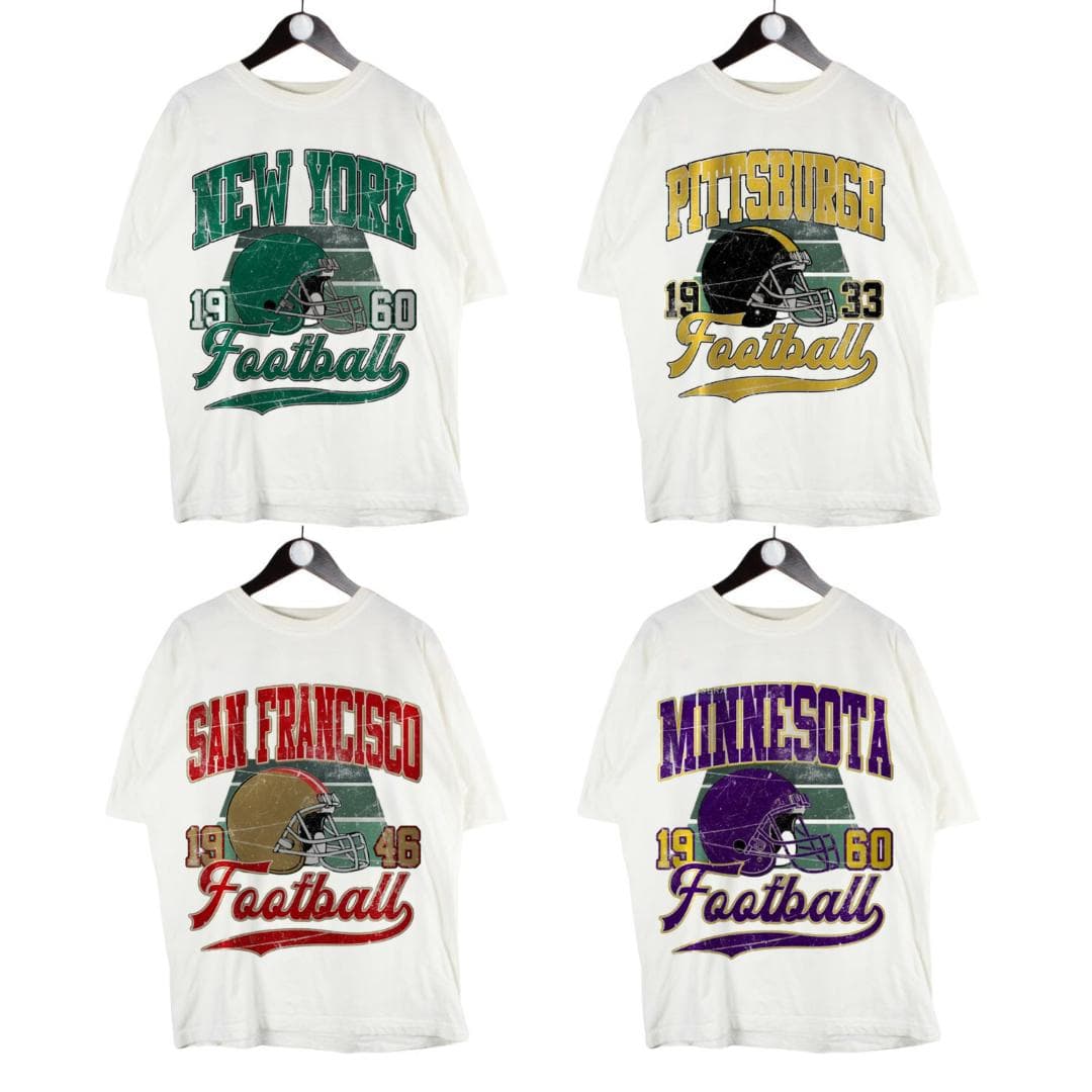 Todos los equiposs Fútbol americano Vintage Style Crewneck T-shirt, Vintage Todos los equiposs Fútbol americano T-shirt – image 3, NFL Tee, San Francisco 49ers Tee, Dallas Cowboys Tee, Detroit Lions Tee, Kansas City Chiefs Tee, Tampa Bay Buccaneers Tee, Arizona Cardinals Tee