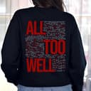 All Too Well Hoodie & Sweatshirt | 90s Vintage Song Lyrics Red Album Gift 1 small thumbnail