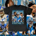 Amon-Ra St. Brown Detroit Football Tee - Custom Vintage 90s Style Shirt 1 small thumbnail