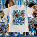 Amon-Ra St. Brown Detroit Football Tee - Custom Vintage 90s Style Shirt 2 small thumbnail