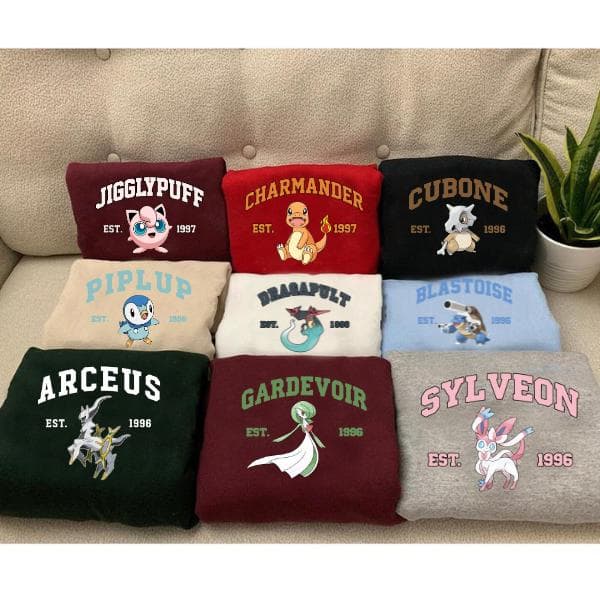 Anime PK Characters Graphic Sweatshirt, Hoodie & Shirt – image 1, Pokemon Tee, Pokemon Merch, Pokemon Shirt, Pokemon Sweatshirt, Pokemon Hoodie, Pokemon Clothes