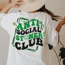 Anti Social Stoner Club 420 Pothead Hoodie | Weed Lover Gift Sweatshirt 4 small thumbnail
