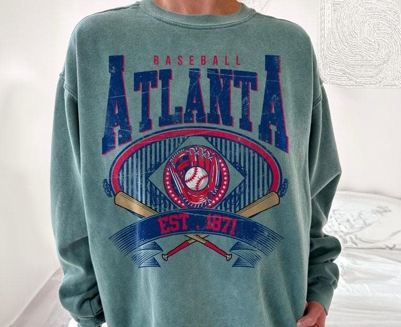 Atlanta Braves Vintage Comfort Sweatshirt & T-Shirt | Retro Baseball Hoodie – image 4, Atlanta Braves Tee, Atlanta Braves Merch, Atlanta Braves Shirt, Atlanta Braves Sweatshirt, Atlanta Braves Hoodie, Atlanta Braves Clothes