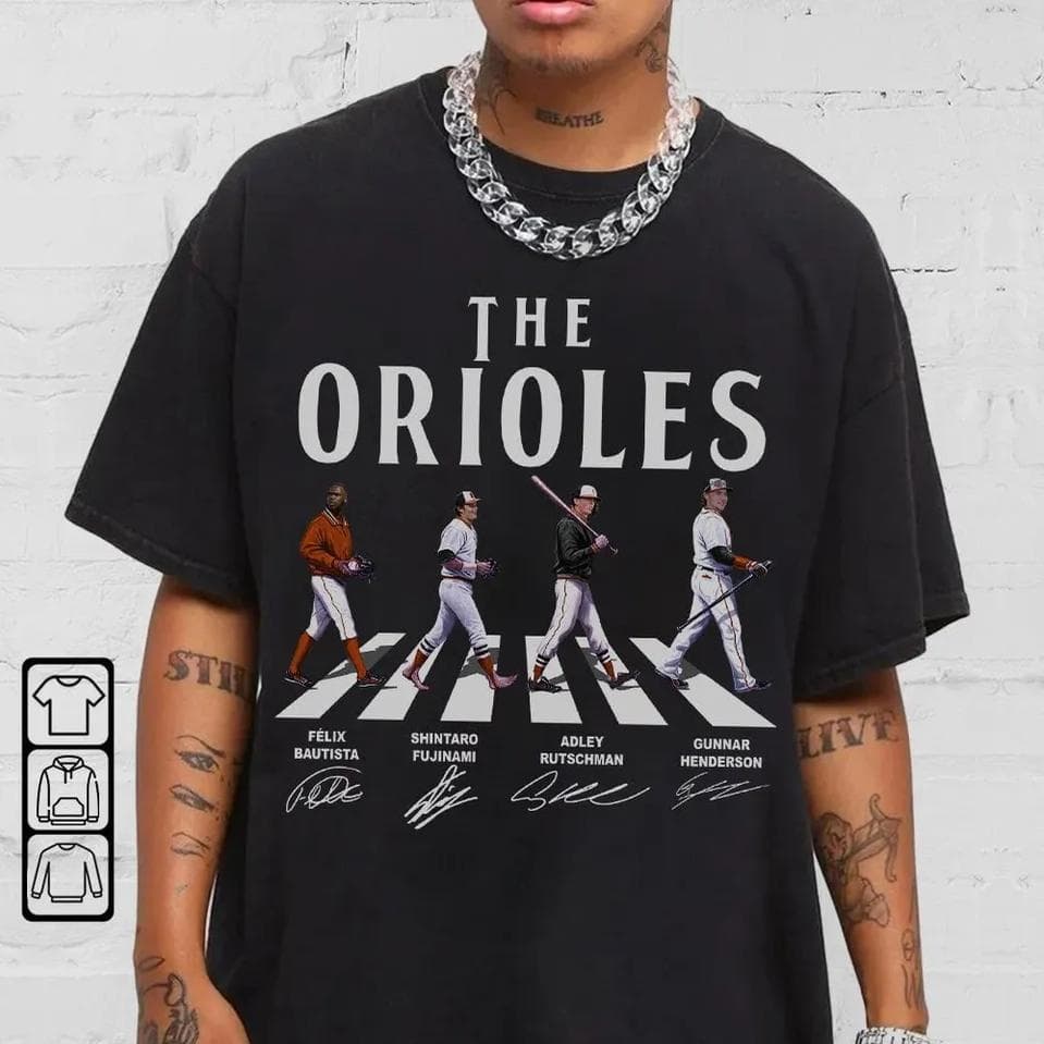 Baltimore Orioles Abbey Road Signatures Camiseta Vintage de Béisbol para Hombre – image 1, Baltimore Orioles Tee, Baltimore Orioles Merch, Baltimore Orioles Shirt, Baltimore Orioles Sweatshirt, Baltimore Orioles Hoodie, Baltimore Orioles Clothes