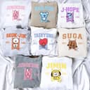 Bang Tan Members Army K-Pop Sweatshirt - Unisex Jungkook White 1 small thumbnail