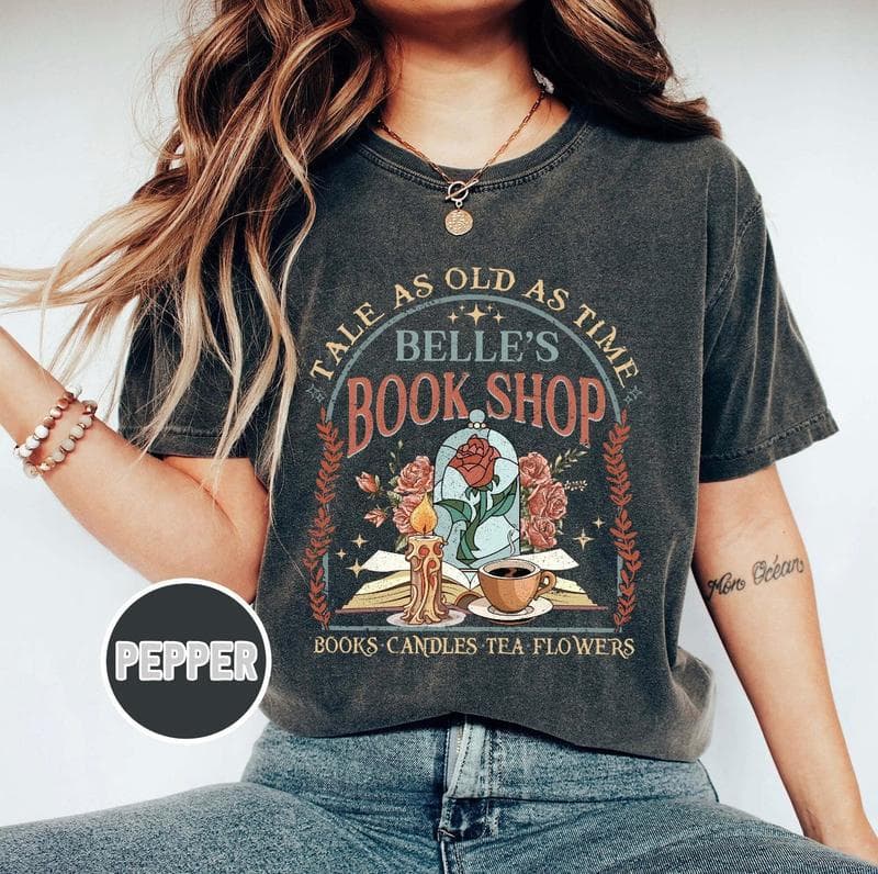 Belle's Books Shop Bookish Crewneck, Sweatshirt & Hoodie – image 1, Belle's Books Shop Tee, Belle's Books Shop Merch, Belle's Books Shop Shirt, Belle's Books Shop Sweatshirt, Belle's Books Shop Hoodie, Belle's Books Shop Clothes