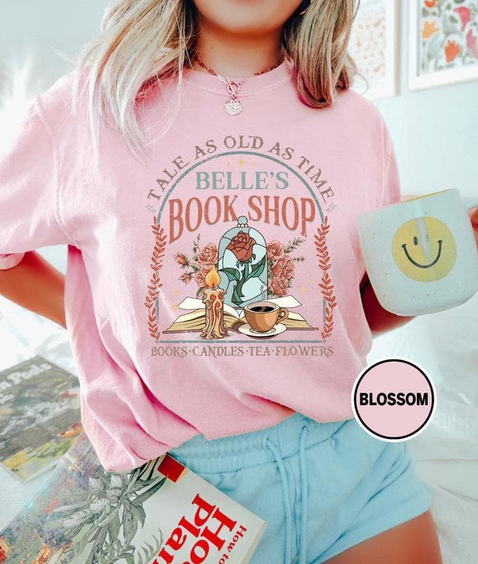 Belle's Books Shop Bookish Crewneck, Sweatshirt & Hoodie – image 4, Belle's Books Shop Tee, Belle's Books Shop Merch, Belle's Books Shop Shirt, Belle's Books Shop Sweatshirt, Belle's Books Shop Hoodie, Belle's Books Shop Clothes