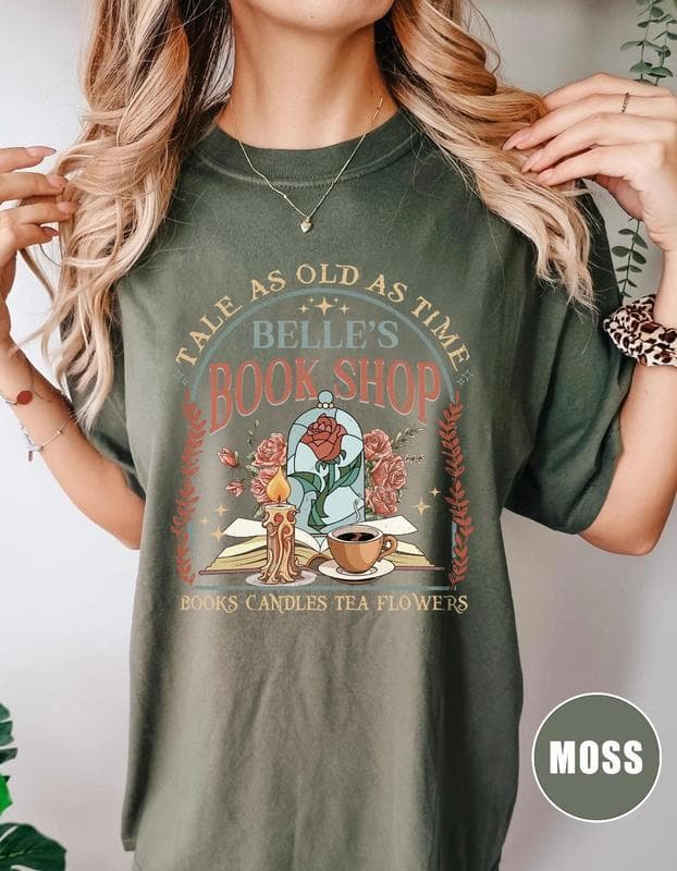 Belle's Books Shop Bookish Crewneck, Sweatshirt & Hoodie – image 3, Belle's Books Shop Tee, Belle's Books Shop Merch, Belle's Books Shop Shirt, Belle's Books Shop Sweatshirt, Belle's Books Shop Hoodie, Belle's Books Shop Clothes