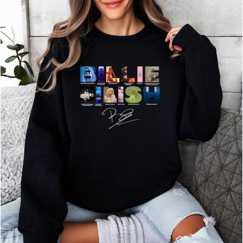 Billie Eilish Albums Vintage Unisex Camiseta, Sudadera y Hoodie – image 1, Billie Eilish Tee, Billie Eilish Merch, Billie Eilish Shirt, Billie Eilish Sweatshirt, Billie Eilish Hoodie, Billie Eilish Clothes