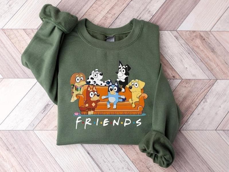 Bluey Family & Friends Era Birthday Apparel | Comfort Colors – image 1, Bluey Tee, Bluey Merch, Bluey Shirt, Bluey Sweatshirt, Bluey Hoodie, Bluey Clothes