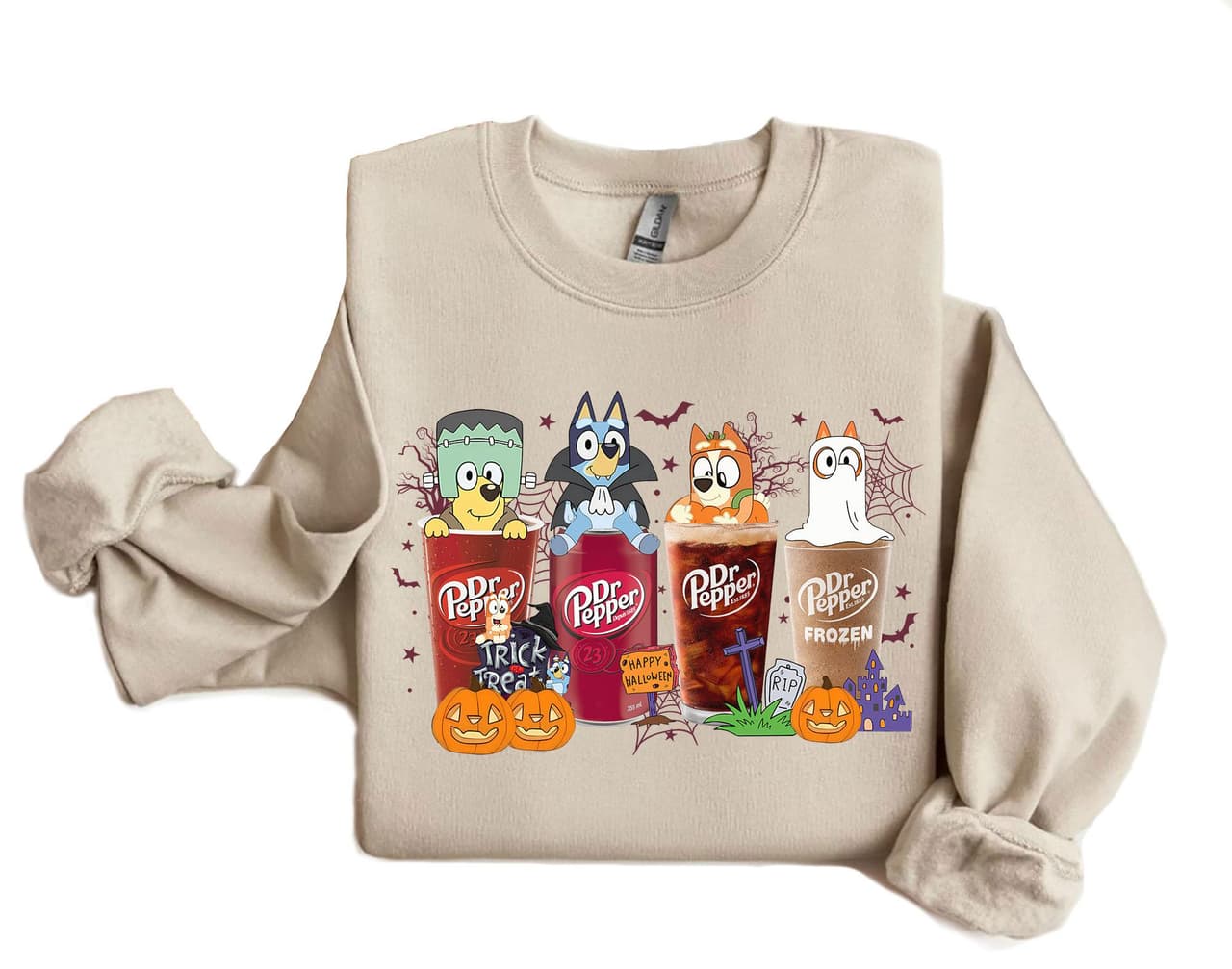 Bluey Halloween Sweatshirt, T-Shirt & Hoodie | Spooky Fall Bingo Shirt – image 1, Bluey Halloween Tee, Bluey Halloween Merch, Bluey Halloween Shirt, Bluey Halloween Sweatshirt, Bluey Halloween Hoodie, Bluey Halloween Clothes