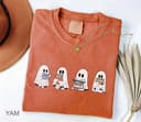 Bookish Ghost Reading Books Tee | Halloween Sweatshirt Hoodie | Comfort Colors 1 small thumbnail