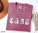 Bookish Ghost Reading Books Tee | Halloween Sweatshirt Hoodie | Comfort Colors 3 small thumbnail