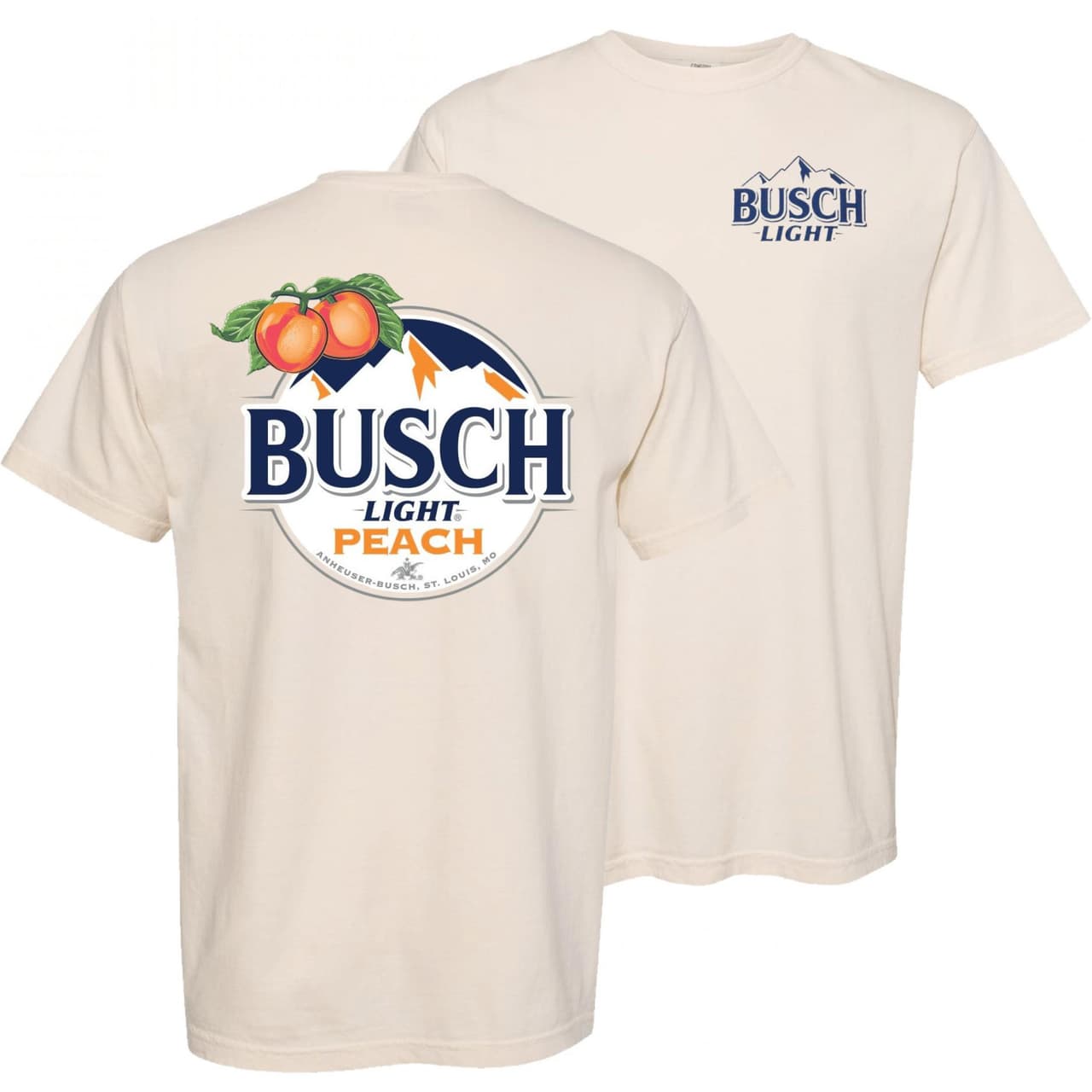 Busch Light Peach Camiseta de Algodón Estampada - Unisex Vintage – image 1, BUSCH Tee, BUSCH Merch, BUSCH Shirt, BUSCH Sweatshirt, BUSCH Hoodie, BUSCH Clothes