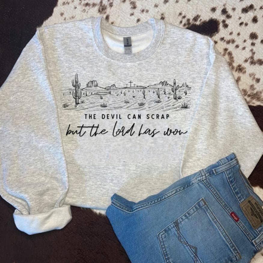 But The Lord Has Won Western Sweatshirt - Country Shirt Women – image 1, But The Lord Has Won Western Tee, But The Lord Has Won Western Merch, But The Lord Has Won Western Shirt, But The Lord Has Won Western Sweatshirt, But The Lord Has Won Western Hoodie, But The Lord Has Won Western Clothes
