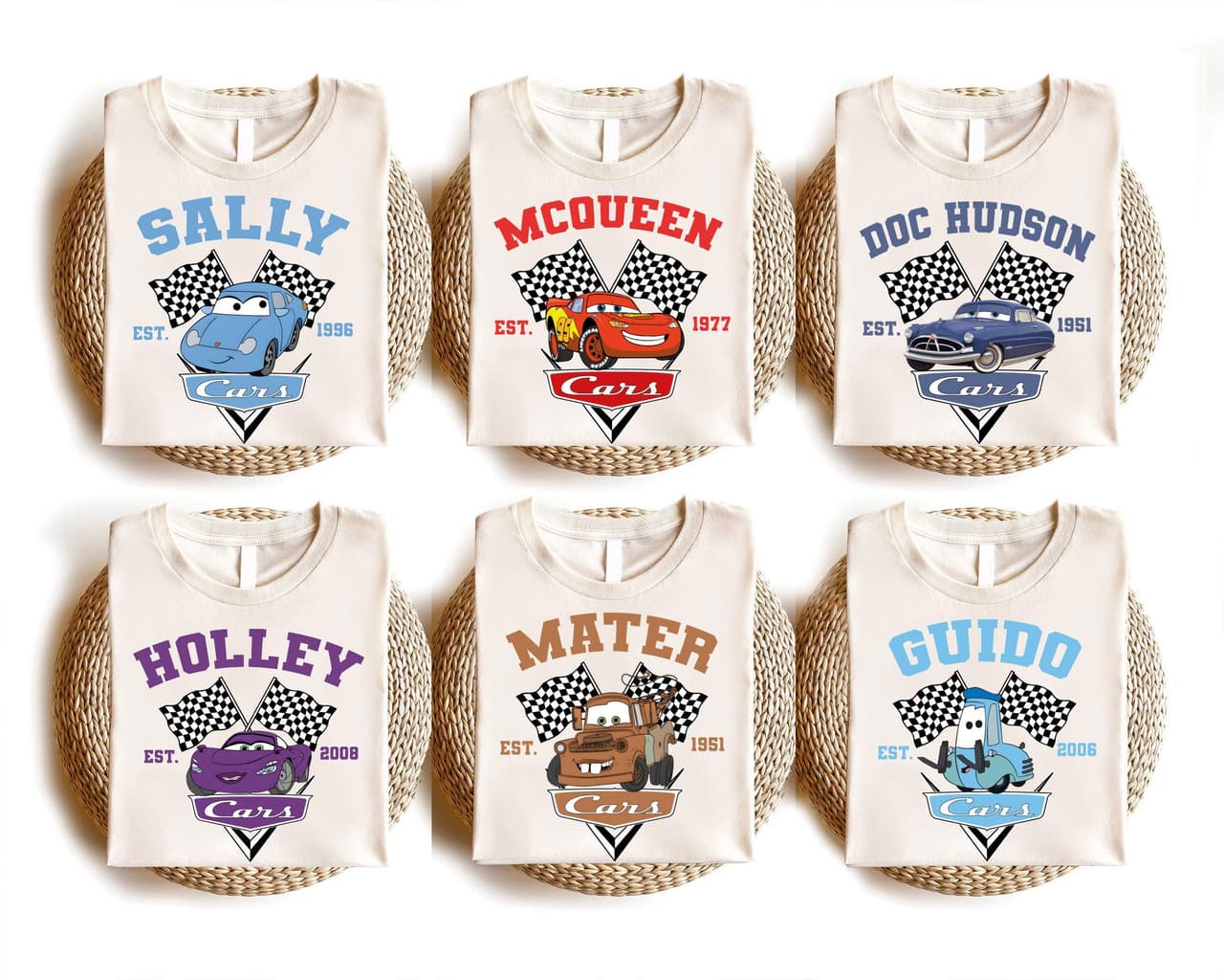 Cars Movie Cotton Shirt: Unisex, Lightning McQueen & Friends – image 1, Lightning McQueen Tee, Lightning McQueen Merch, Lightning McQueen Shirt, Lightning McQueen Sweatshirt, Lightning McQueen Hoodie, Lightning McQueen Clothes