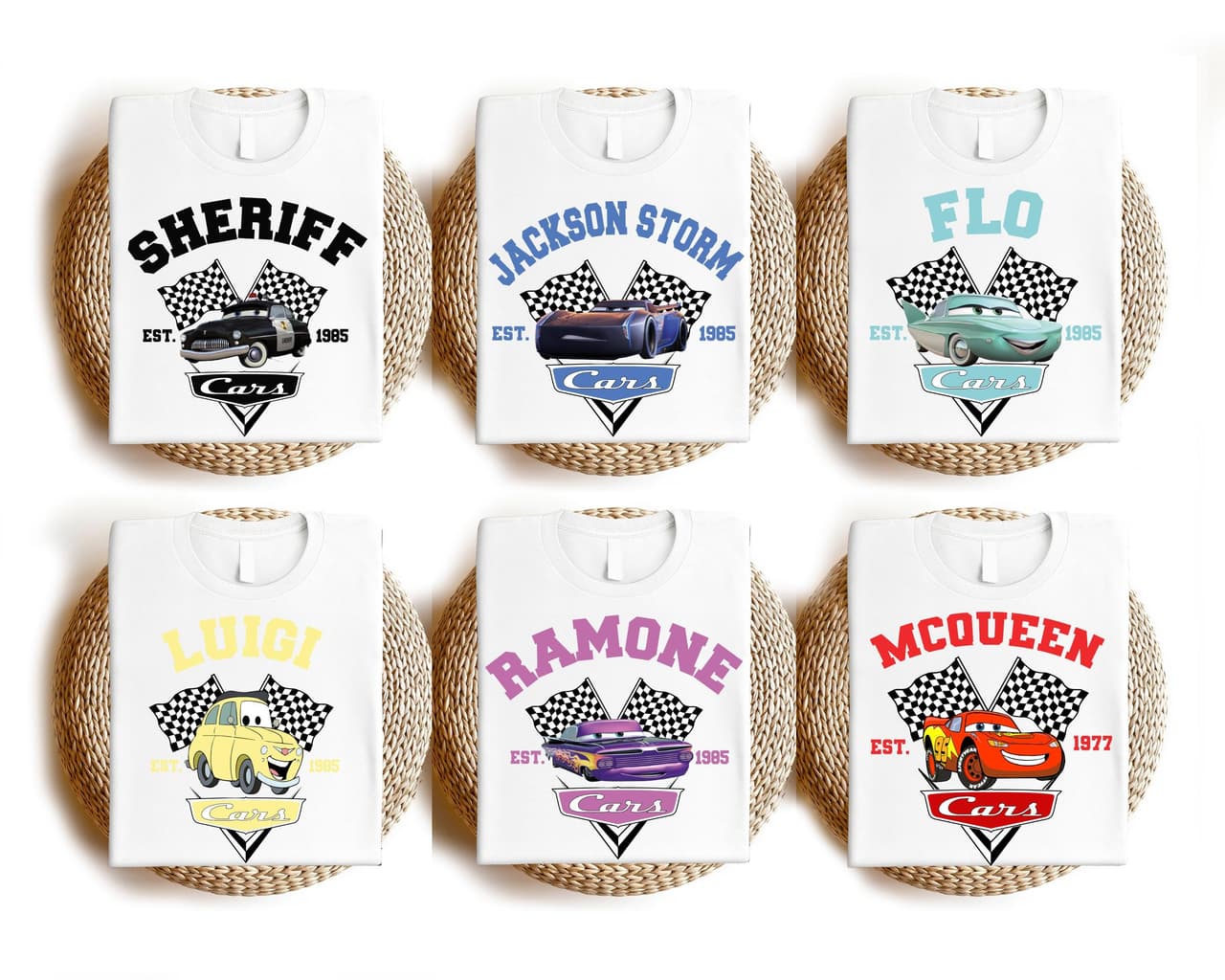 Cars Movie Cotton Shirt: Unisex, Lightning McQueen & Friends – image 2, Lightning McQueen Tee, Lightning McQueen Merch, Lightning McQueen Shirt, Lightning McQueen Sweatshirt, Lightning McQueen Hoodie, Lightning McQueen Clothes