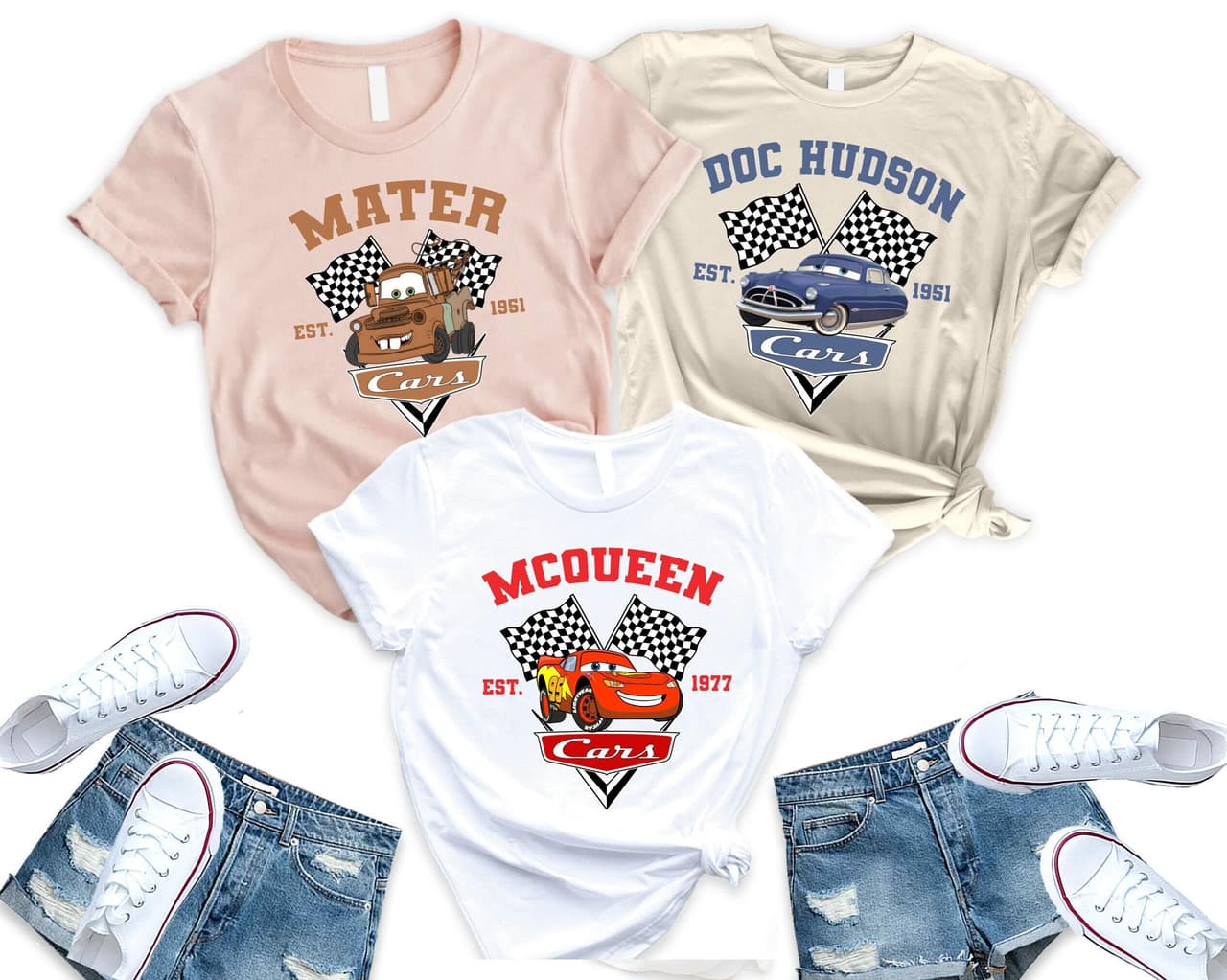 Cars Movie Cotton Shirt: Unisex, Lightning McQueen & Friends – image 4, Lightning McQueen Tee, Lightning McQueen Merch, Lightning McQueen Shirt, Lightning McQueen Sweatshirt, Lightning McQueen Hoodie, Lightning McQueen Clothes