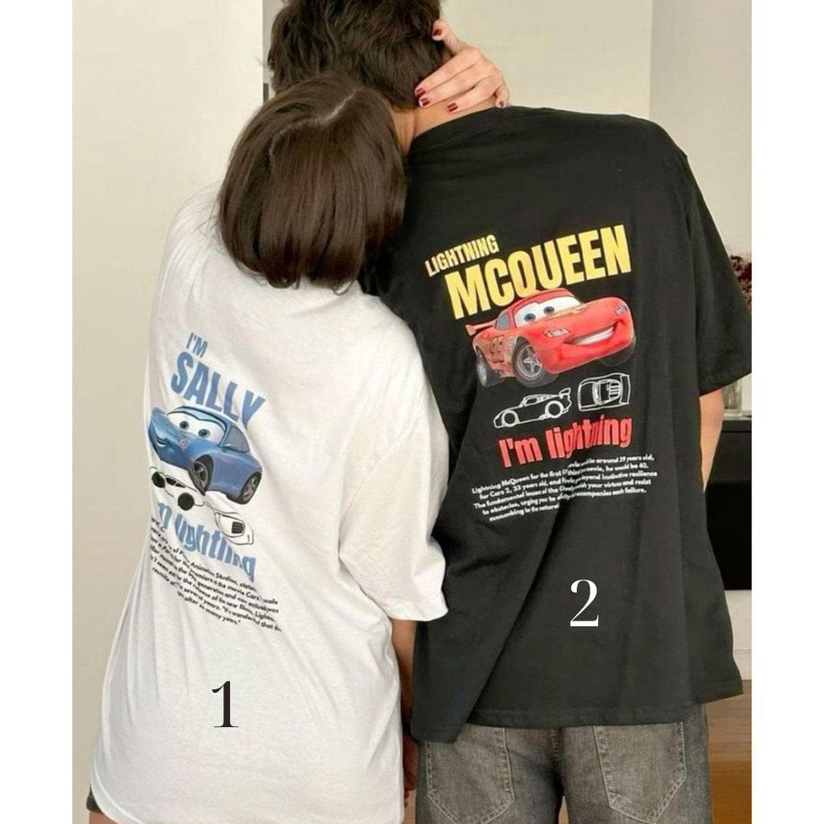 Cars Movie Lightning McQueen & Sally Couple T-Shirt | Regalo Unisex – image 1, McQueen Tee, McQueen Merch, McQueen Shirt, McQueen Sweatshirt, McQueen Hoodie, McQueen Clothes