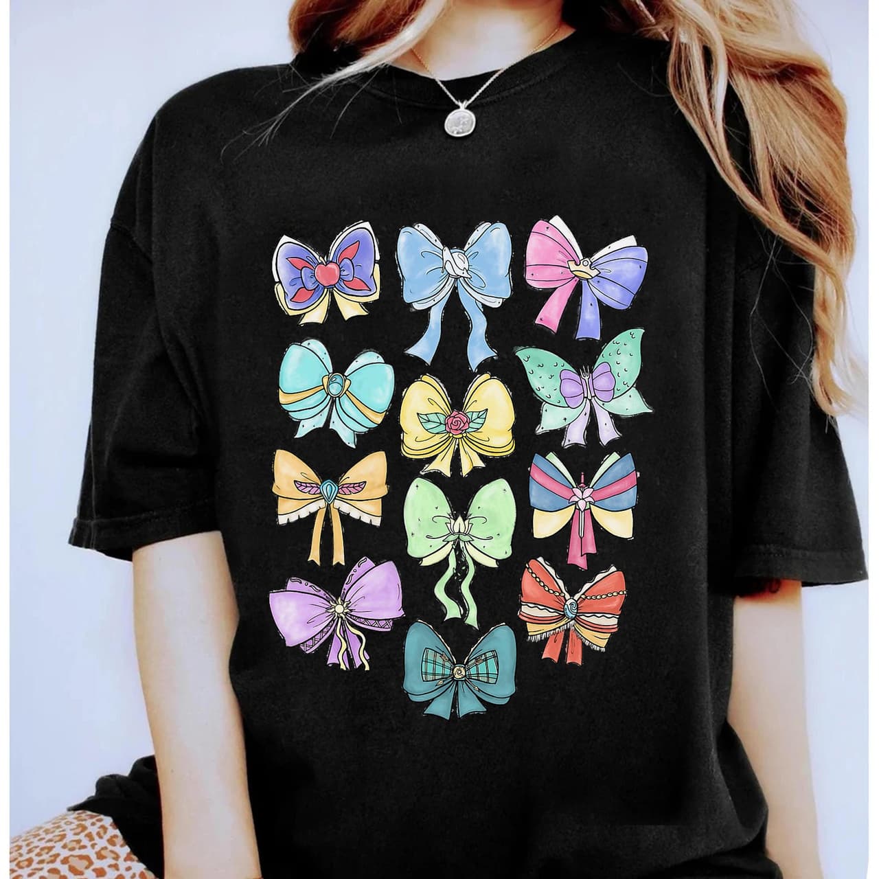 Cartoon Princess Coquette Bow T-Shirt - Cute Ribbons Pastel Colors – image 2, Cartoon Princess Coquette Bow Tee, Cartoon Princess Coquette Bow Merch, Cartoon Princess Coquette Bow Shirt, Cartoon Princess Coquette Bow Sweatshirt, Cartoon Princess Coquette Bow Hoodie, Cartoon Princess Coquette Bow Clothes