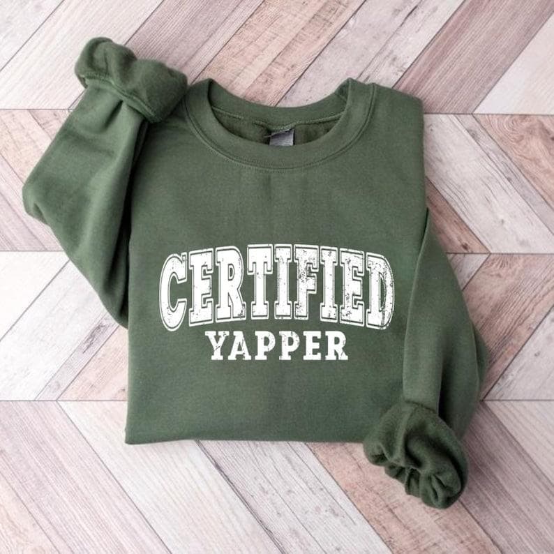 Certified Yapper Retro T-Shirt, Sweatshirt, Hoodie - Vintage Funny Gift – image 3, Certified Yapper Tee, Certified Yapper Merch, Certified Yapper Shirt, Certified Yapper Sweatshirt, Certified Yapper Hoodie, Certified Yapper Clothes