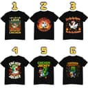 Chicken Jockey T-Shirt, Gift for Game Lover Chicken, Minecraft Quirky Cotton Graphic Sweatshirt or hoodie 1 small thumbnail