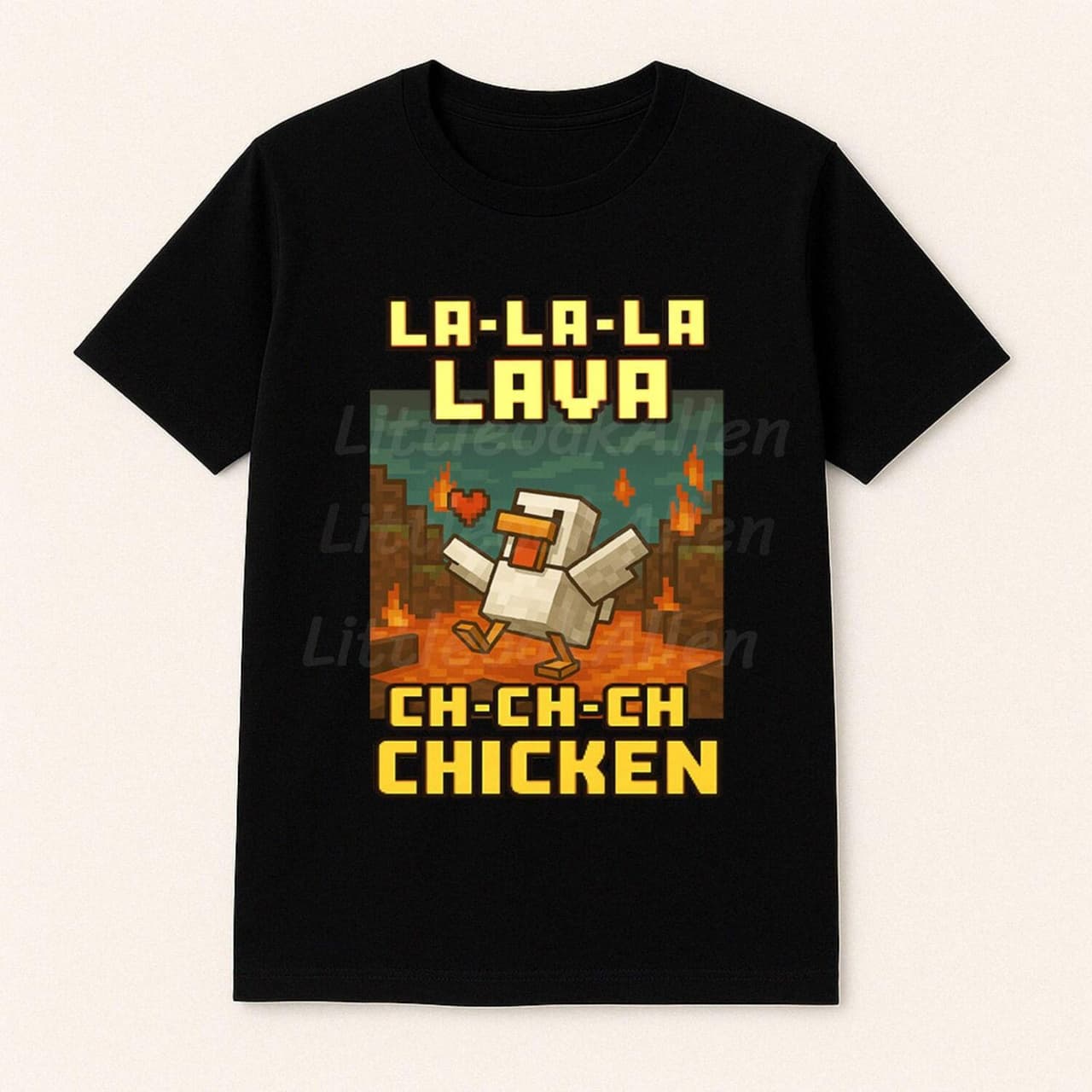 Chicken Jockey T-Shirt, Gift for Game Lover Chicken, Minecraft Quirky Cotton Graphic Sweatshirt or hoodie – image 3, Chicken Jockey Tee, chicken jockey shirt, chicken jockey sweatshirt, chicken jockey hoodie, Vintage Lava Chicken Shirt