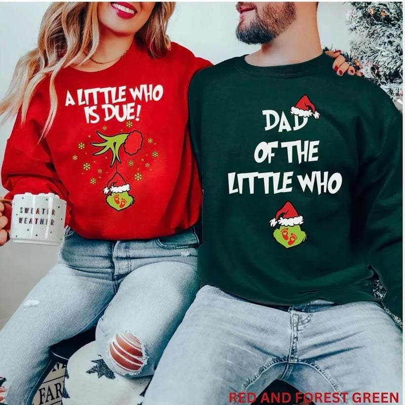 Christmas Pregnancy Reveal Shirt & Sweatshirt for New Parents – image 1, Christmas Pregnancy Reveal Tee, Christmas Pregnancy Reveal Merch, Christmas Pregnancy Reveal Shirt, Christmas Pregnancy Reveal Sweatshirt, Christmas Pregnancy Reveal Hoodie, Christmas Pregnancy Reveal Clothes