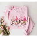 Christmas Sudadera, Cartoon Christmas Family Camiseta, Mickkkey and Minnie Friends Christmas Sudadera, Regalo for Her 1 small thumbnail